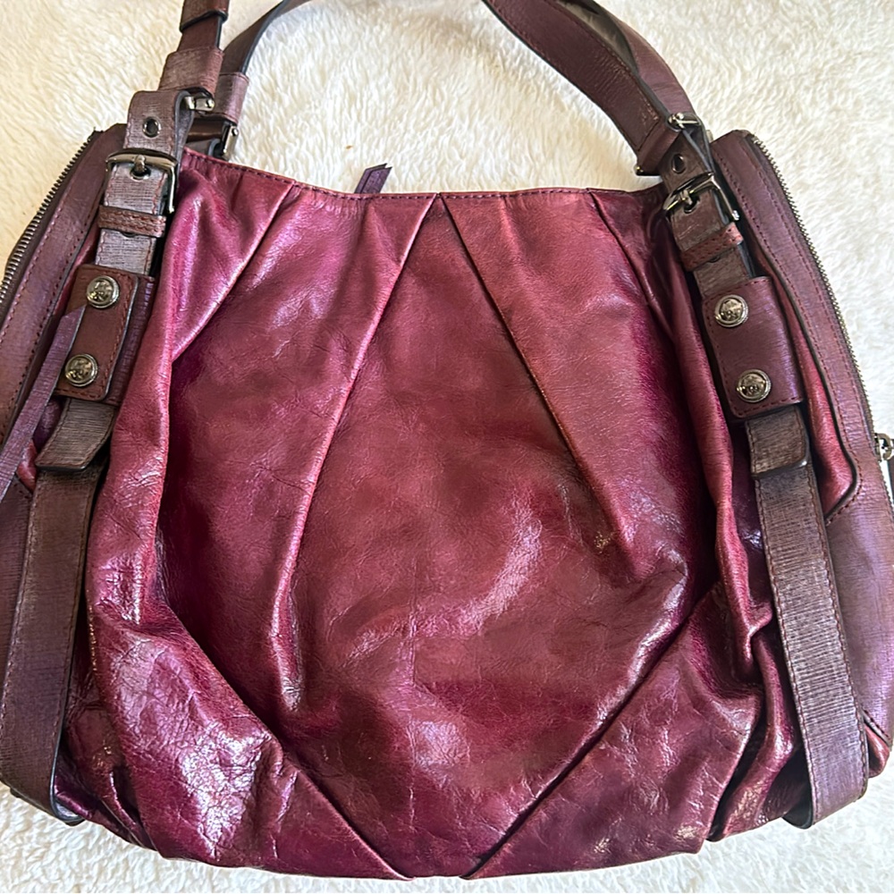 RARE Michel Kylie satchel bag from Nordstrom in rich lilac purple.